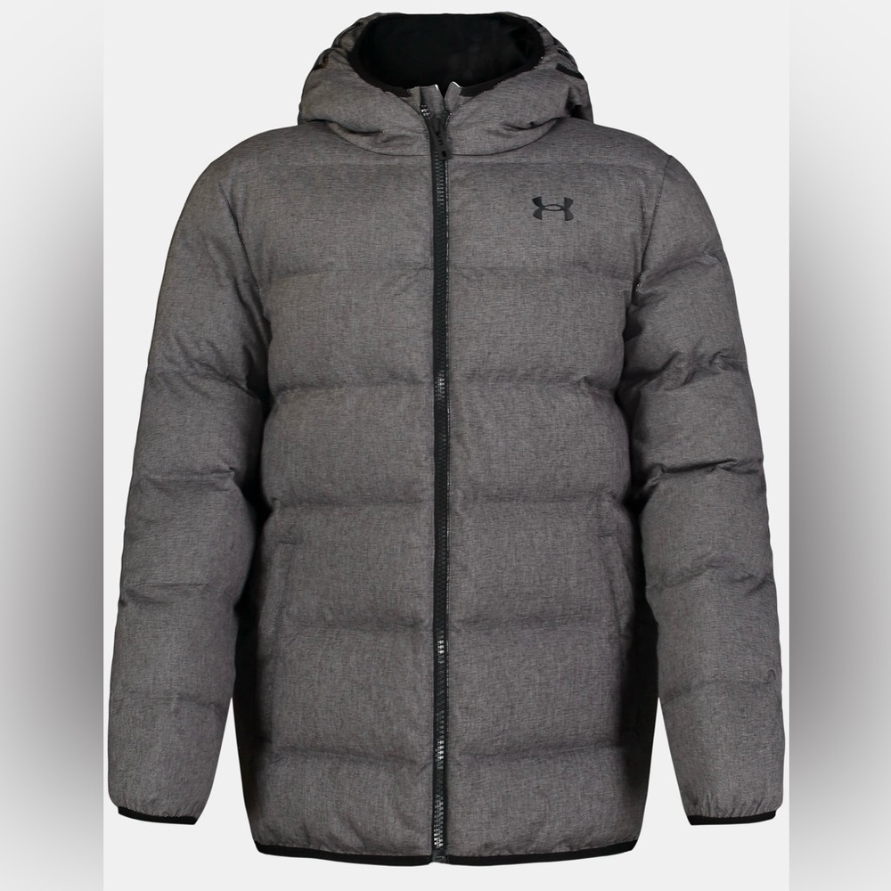 NEW Little Boy Under Armour Hooded Pronto Puffer Jacket, Gray